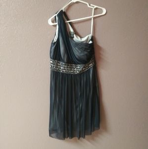 Formal navy blue dress